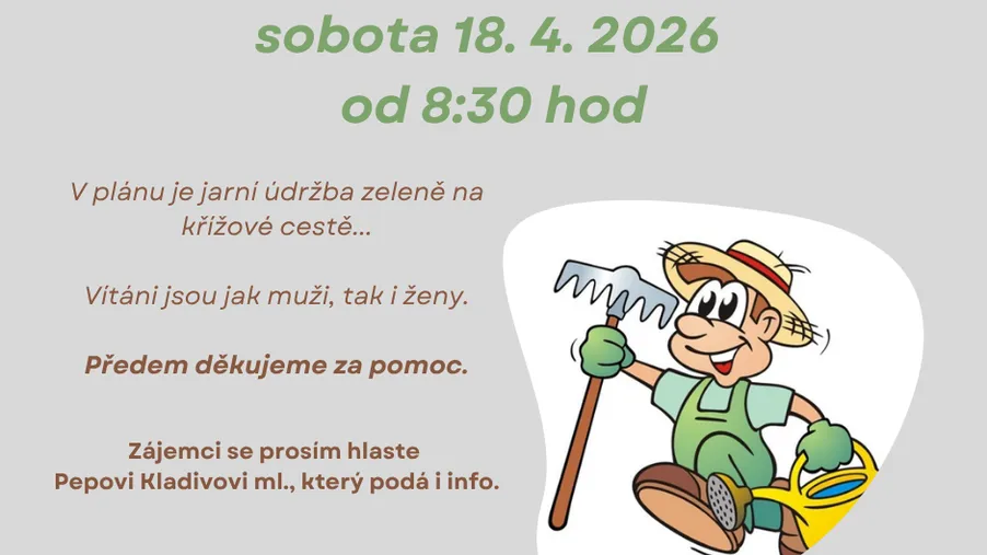 Farní brigáda - údržba zeleně na křížové cestě